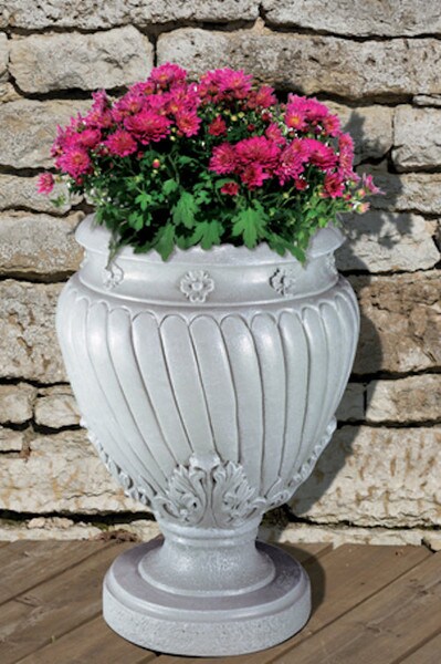 Cement Planter architectural form Vase Pedestal Display Flowers